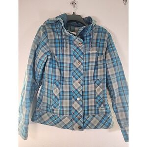 Columbia Plaid Fall Winter (Acrylic/Wool Blend)‎ Jacket Women Sz Med